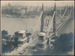 1936 Budapest, Erzsébet Híd, Jelzett Fotó, Egyik Sarkán Törésnyom, 17,5×23 Cm - Altri & Non Classificati