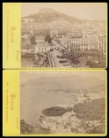 Cca 1880 Olaszországi Látképek (Sorrento, Nápoly), 2 Db Vizitkártya Méretű Fénykép, 7x10,5 Cm / Naples, Sorrento, Italy, - Altri & Non Classificati