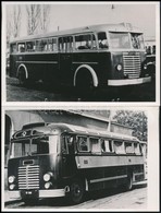 Budapest, Ikarus Autóbuszok A 6-os és 9-es Buszvonalon, 2 Db Későbbi Előhívás, 10×14 Cm - Andere & Zonder Classificatie