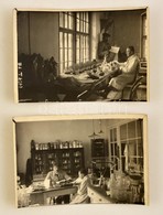 Cca 1930 2db Gyógyszertár, Gyógyszerkészítő Labor Fotója. 6x9 Cm - Andere & Zonder Classificatie