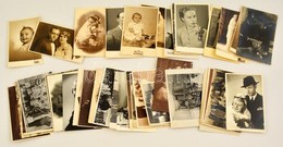 Cca 1920-1952 Régi Fotólapok, Esküvői Fotók, Műtermi Csoportképek, Portrék, 40 Db, 13,5×8,5 Cm - Andere & Zonder Classificatie