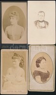 Cca 1865-1880 Keményhátú Műtermi Portréfotók, 4 Db, 10×6 Cm - Andere & Zonder Classificatie