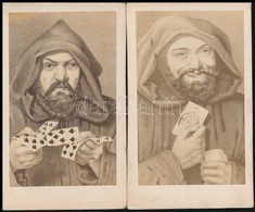 Cca 1865 Kártyás, 2 Db Keményhátú Fotó, 10×6 Cm - Andere & Zonder Classificatie