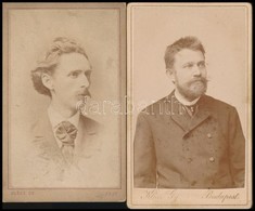 Cca 1869 és 1885 Klösz György Pesti Fényirdai Műtermében Készült 2 Db Vizitkártya Méretű Fénykép, 10,5x6,5 Cm - Andere & Zonder Classificatie