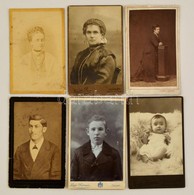 Cca 1880-1910 Portrék, 6 Db Különféle Vizitkártya Különféle Műtermekből (Eszék, Varasd, Losonc, Sepsiszentgyörgy, Stb.), - Andere & Zonder Classificatie