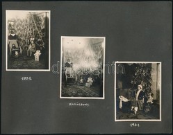 1931-1933 Régi Karácsonyok, 7 Db Fotó, Albumlapra Ragasztva, 6×9 Cm - Autres & Non Classés