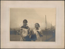 1925 Teniszpályán, Kartonra Kasírozott, Jelzetlen Fotó, 17,5×23,5 Cm - Andere & Zonder Classificatie