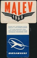 1960-1961 Malév és Interflug Reklámos Kártyanaptár, Kis Sérüléssel - Pubblicitari