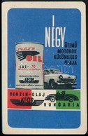 1962 ÁFOR Motorolaj Reklámos Kártyanaptár - Pubblicitari