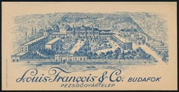 1910 A Budafoki Louis Francois & Co. Pezsgőgyártelepe Fametszetes Számolócédula - Werbung