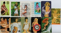 1971-2011 Csajos, Erotikus Kártyanaptárak, 11 Db - Publicités