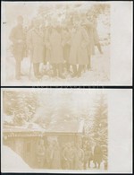 1917 Osztrák-magyar Katonák A Harcok Szünetében, Román-front, Gladul, 2 Db Fotólap, 9x14 Cm - Altri & Non Classificati