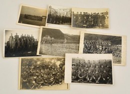 Cca 1930-1940 Vegyes Katonai Fotó, Fotólap Tétel, 8 Db, Változó állapotban, 6x9 Cm és 9x14 Cm Közötti Méretben. - Andere & Zonder Classificatie