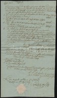 1839 Okmány Katonai Alakulat Pecsétjével - Altri & Non Classificati