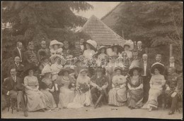 Cca 1905 Katonai Esküvői Fotó, Rajta Magas Rangú Huszár és Katonatisztekkel, (köztük Várady Albert (1870-?) M. Kir. Vara - Altri & Non Classificati