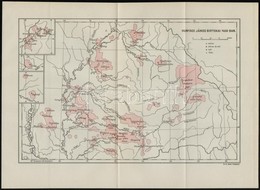 Cca 1930 Hunyadi János Birtokai 1456-ban, Kiadja A M. Kir. Állami Térképészet, 23x32 Cm - Other & Unclassified