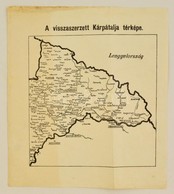 1939  A Visszaszerzett Kárpátalja Térképe, 21x16 Cm, 22x25 Cm - Andere & Zonder Classificatie