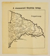 1939  A Visszaszerzett Kárpátalja Térképe, 21x16 Cm, 22x25 Cm - Altri & Non Classificati