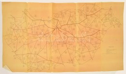 Cca 1940 Magyarország Vasúti Pályahálózatának Térképe, Rajta A Pályák állapotával és Terhelhetőségével, Részben Kézzel R - Altri & Non Classificati