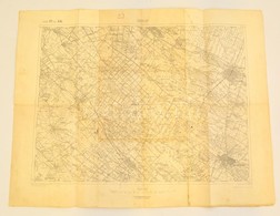 1910 Cegléd és Környékének Katonai Térképe, Kiadja K. U. K. Militärgeographisches Institut, 47×61 Cm - Andere & Zonder Classificatie