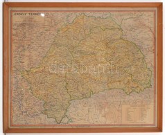1940 Erdély Térképe, Rajzolta Kogutowicz Manó, 1:900000, Magyar Földrajzi Intézet, 62x49 Cm. Üvegezett Keretben - Other & Unclassified
