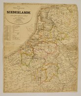 1829 Hollandia Rézmetszetű Térképe F. W. Streit, Leipzig, J. C. Hinrichs, 39x49 Cm Szűkre Vágva. ./ 1829 Etched Map Of T - Altri & Non Classificati