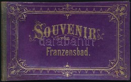 Cca 1880 Souvenir Von Franzensbad, Leporelló Látképekkel, Kissé Vetemedett, Laza Bőrkötésben, Verlag Von Kobrtsch & Gsch - Zonder Classificatie