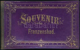 Cca 1880 Souvenir Von Franzensbad, Leporelló Látképekkel, Kissé Vetemedett, Laza Bőrkötésben, Verlag Von Kobrtsch & Gsch - Non Classés