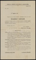 1910 Kolozsvár, Az Erdélyi Kárpát Egyesület Felhívása Kirándulásra A Meziádi Cseppkőbarlangba - Non Classés