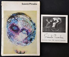 1976 Szántó Piroska Album, 12 Db Színes Ofszet, Sérült Papír Mappában + 1 Db Dedikált Kiállítási Katalógus - Ohne Zuordnung