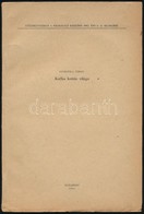 Szobotka Tibor: Kafka Kettős Világa. Dedikált! Különlenyomat. Bp., 1963. 26p. - Zonder Classificatie