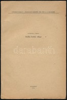 Szobotka Tibor: Kafka Kettős Világa. Dedikált! Különlenyomat. Bp., 1963. 26p. - Ohne Zuordnung