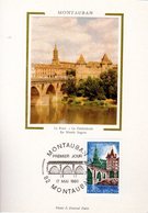 " PONT A MONTAUBAN " Sur Carte Maximum En Soie De 1980. N° YT 2083. Parfait état. CM - Ponti