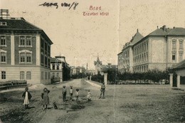 T3/T4 Arad, Erzsébet Körút. W.L. 927. / Street (fa) - Non Classés