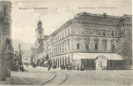 T2 Brassó, Kronstadt, Brasov; Kolostor Utca üzletekkel / Street View With Shops - Zonder Classificatie