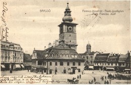 T2 Brassó, Kronstadt, Brasov; Ferenc József Tér, Tanácsháza / Piata / Platz / Square, Town Hall - Unclassified
