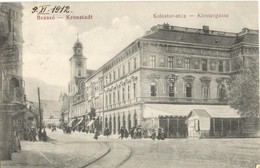 T2 Brassó, Kronstadt, Brasov; Kolostor Utca üzletekkel / Street View With Shops - Zonder Classificatie