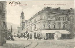 T2 Brassó, Kronstadt, Brasov; Kolostor Utca üzletekkel / Street View With Shops - Unclassified