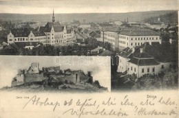 T2 1904 Déva, Deva; Látkép, Déva Vára. Kiadja Hirsch A. / General View, Castle - Zonder Classificatie