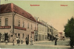 T2/T3 Gyulafehérvár, Alba Iulia; Sétány Sor, Ifj. Baumann Nándor, Tóth Gyula üzlete, Népbank / Promenade Street, Shops,  - Non Classificati