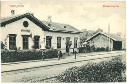 T2 Hosszúmező, Langenfeld, Dolho Pole, Campulung La Tisa; Vasútállomás, Létra. Kiadja Kaufmann Ábrahám és Fiai / Railway - Non Classificati