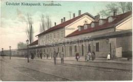 T2/T3 Kiskapus, Kleinkopisch, Copsa Mica; Vasútállomás, Vagonok / Bahnhof / Railway Station, Wagons (EK) - Zonder Classificatie