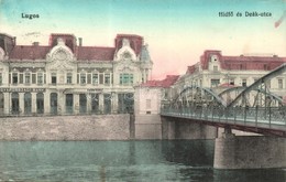 T2 Lugos, Hídfő, Deák Utca, Bank, Haberehrn Vasudvar / Bridge, Street, Bank, Iron Shop - Non Classificati