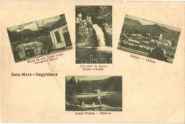 * T2/T3 1907 Nagybánya, Baia-Mare; Veresvizi Bánya, Szturi Vízesés, Látkép, Bódi Tó / Mine, Waterfall, General View, Lak - Non Classificati
