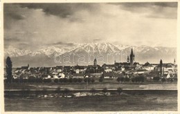 ** T1 1909 Nagyszeben, Hermannstadt, Sibiu; Látkép, Utcakép - 2 Db RÉGI Képeslap / General View, Street View - 2 Pre-194 - Zonder Classificatie