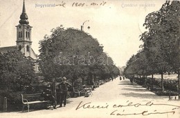 * T2/T3 1905 Nagyvárad, Oradea; Ezredévi Emléktér, Templom, Kiadja Helyfi László / Square, Church (fa) - Zonder Classificatie