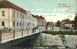 T4 Petrozsény, Petrosani; Kir. Járásbíróság, Híd, Gimnázium, Posta. Kiadja Muntyán Tivadar / Court, Bridge, School, Post - Non Classificati