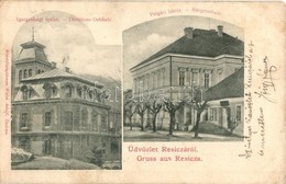 * T3 1906 Resicabánya, Resita; Igazgatósági épület, Polgári Iskola. Kiadja Weiss Adolf / Directions-Gebäude, Bürgerschul - Zonder Classificatie