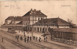 T2/T3 Tövis, Teius; Vasútállomás, Vagon, Vasutasok / Bahnhof / Railway Station, Wagon, Railwaymen (EK) - Zonder Classificatie