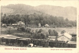 * T3 1907 Zsögödfürdő, Jigodin Bai; Vasútállomás, Gőzmozdony, Vonat Szerelvények. Biró József Fényképész / Railway Stati - Non Classificati